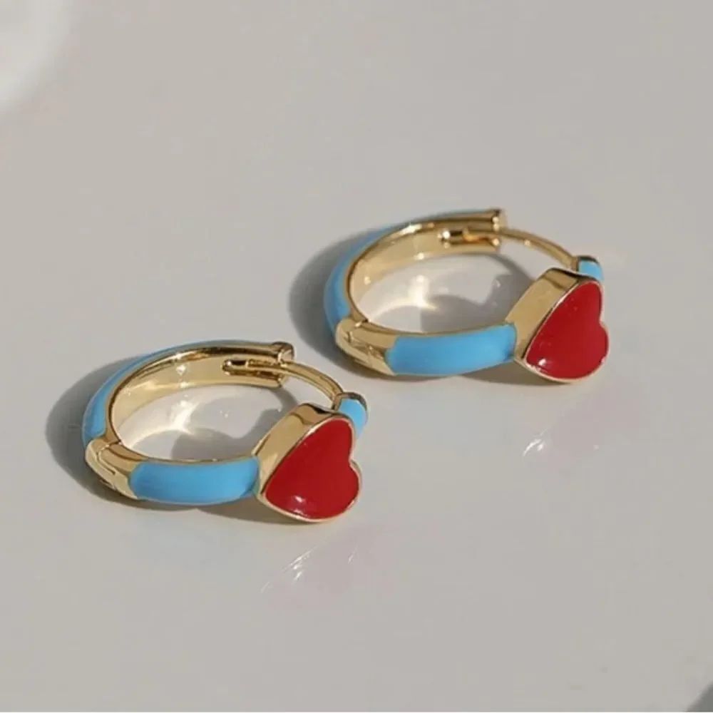 Heart hoop earrings N1046